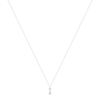 Gouden collier 375 witte zirkonia's 45 cm