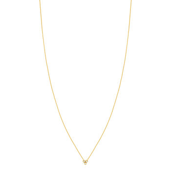 Gouden collier 375 gele zirkonia's 45 cm
