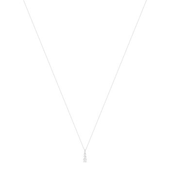 Gouden collier 375 witte zirkonia's 45 cm