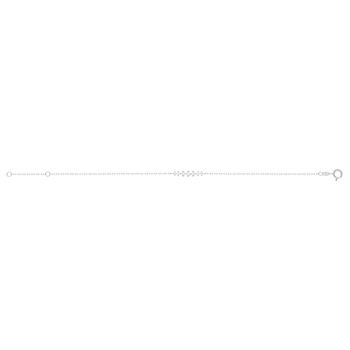 Bracelet or 375 blanc zirconias blancs