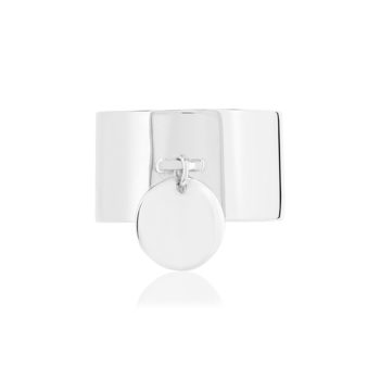Bague argent 925 pampille disque