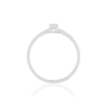 Solitaire or blanc 750 diamant 0.18 carat H/P1