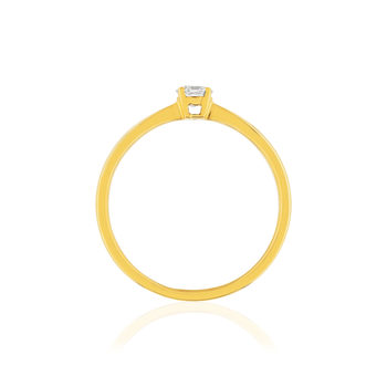 Solitaire or jaune 750 diamant 0.18 carat h/si