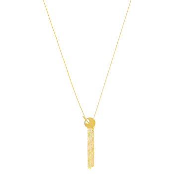Collier or jaune 375 motif cercle 45 cm