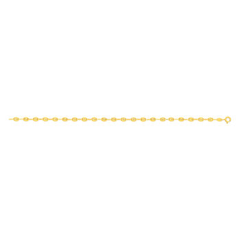 Bracelet or 375 jaune, maille grain de café, 18.5 cm