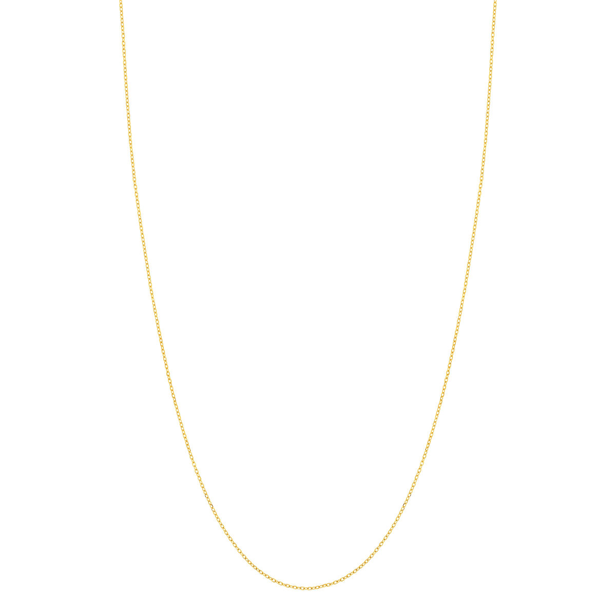 Chaine or 750 jaune, maille forçat, 40 cm - vue 2