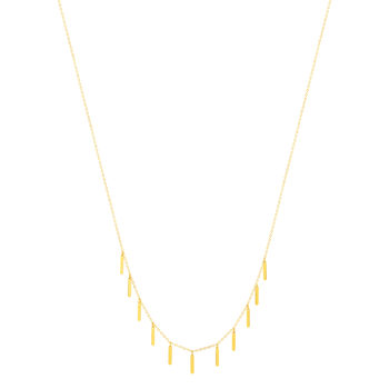 Collier or jaune 375 pampilles 43 cm