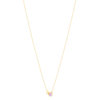 Collier or 375 jaune améthyste 50 cm