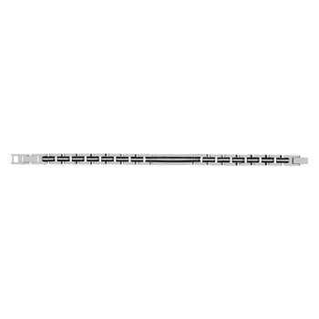 Bracelet acier bicolore noir 21 cm