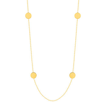 Sautoir plaqué or jaune 80 cm