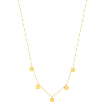 Yellow gold-plated necklace 48 cm