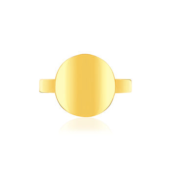 Bague plaqué or jaune médaille