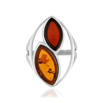 Bague argent 925 ambre