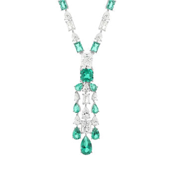 Collier argent 925 zirconias 60 cm