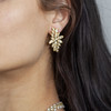 Boucles d'oreilles argent 925 doré zirconias - vue V1