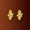 Boucles d'oreilles argent 925 doré zirconias - vue VD1