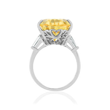 Bague argent 925 zirconia jaune