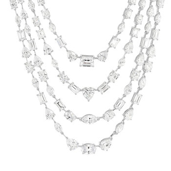 Collier argent 925 zirconias 42cm