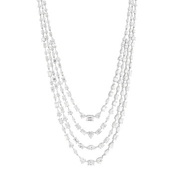 Collier argent 925 zirconias 42cm