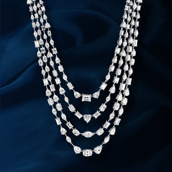 Collier argent 925 zirconias 42cm