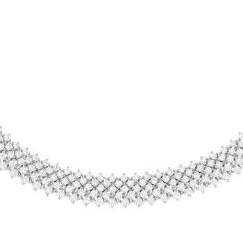 Collier argent 925 zirconias 43 cm