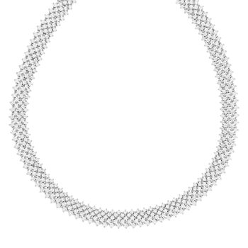 Collier argent 925 zirconias 43 cm