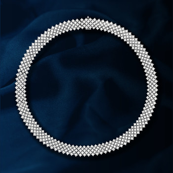 Collier argent 925 zirconias 43 cm