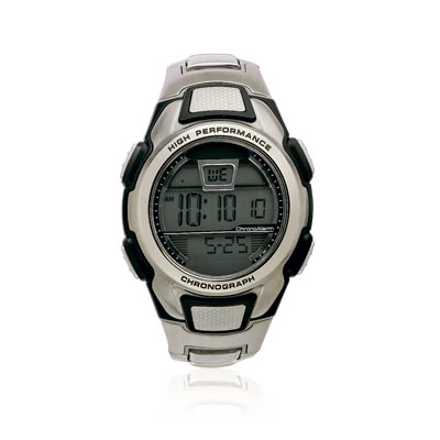 Montre homme affichage num&eacute;rique bracelet acier