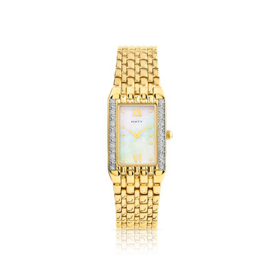 Montre femme bracelet m&eacute;tal plaqu&eacute;