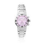 Montre femme chronographe bracelet acier
