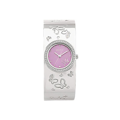 Montre femme bracelet chrom&eacute;
