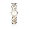 Montre femme bracelet métal bicolore