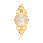 Montre femme bracelet m&eacute;tal dor&eacute;