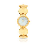 Montre femme bracelet m&eacute;tal dor&eacute;