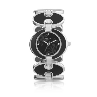 Montre femme bracelet m&eacute;tal chrom&eacute;