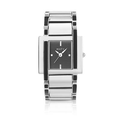 Boite femme bracelet métal chromé