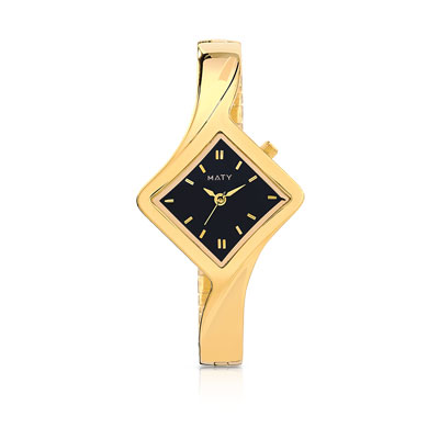 Montre femme bracelet m&eacute;tal dor&eacute;