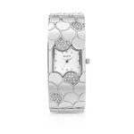 Montre femme bracelet m&eacute;tal chrom&eacute;