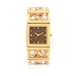 Montre femme bracelet m&eacute;tal dor&eacute;