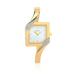 Montre femme bracelet m&eacute;tal dor&eacute;
