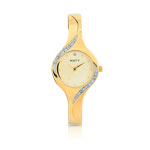Montre femme bracelet m&eacute;tal dor&eacute;