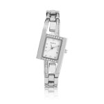 Montre femme bracelet m&eacute;tal chrom&eacute;