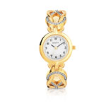 Montre femme bracelet m&eacute;tal dor&eacute;