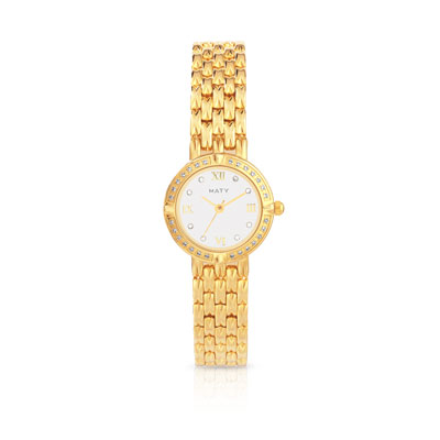 Montre femme bracelet m&eacute;tal plaqu&eacute;