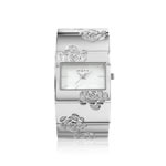 Montre femme bracelet m&eacute;tal chrom&eacute;