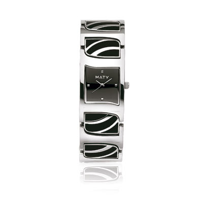Montre femme bracelet m&eacute;tal chrom&eacute;