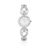 Montre femme bracelet métal chromé