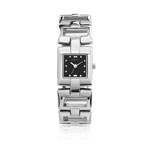 Montre femme bracelet chrom&eacute;