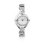 Montre femme bracelet chrom&eacute;