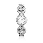 Montre femme bracelet chrom&eacute;